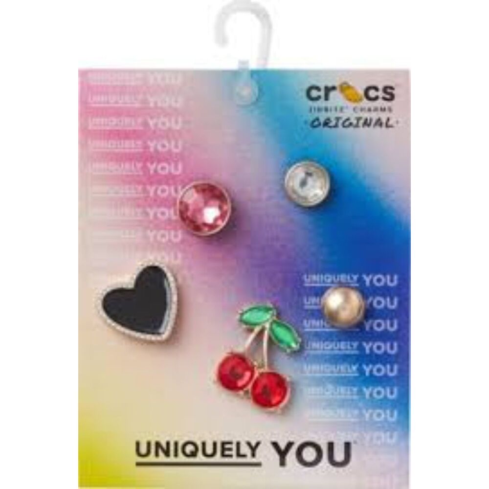 Crocs 5 Pack Shoe Charms In Elevated Red
